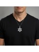 Unisex Star of David and Am Yisrael Chai Necklace - Silver or Gold Pla