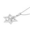 Unisex Star of David and Am Yisrael Chai Necklace - Silver or Gold Pla