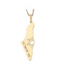 Map of Israel Necklace with Am Yisrael Chai and Cut-Out Star of David