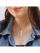 Collier Carte d'Israël avec Étoile de David Découpée - Argent ou Or-Pla