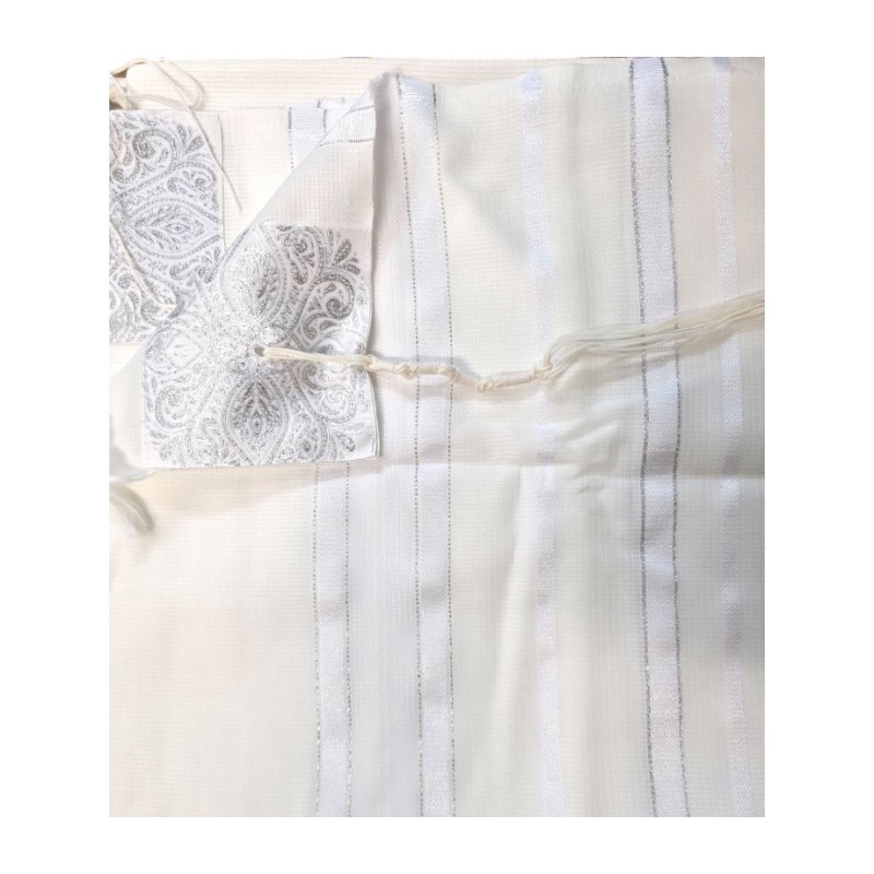 Acrylic Non Slip Tallit Textured Checke... | Traditional Prayer Shawls