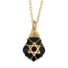 Crystal and Gold Filled Postmodern Star of David Necklace