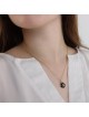 Collier étoile de David postmoderne rempli de cristal et d’or