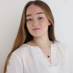 Crystal and Gold Filled Postmodern Star of David Necklace