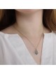Collier étoile de David en cristal bleu avec emballage en fil rempli d’or
