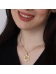 Personalized Birthstone Star of David and Tree of Life Necklace - 24K