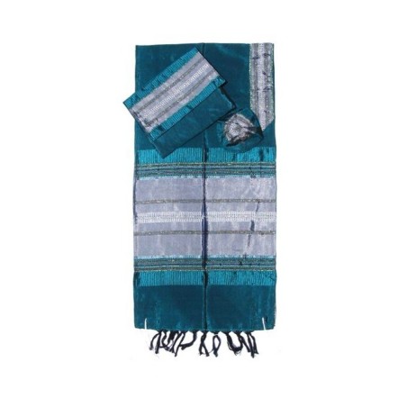Gabrieli Handwoven Green Silk Prayer S... | Gabrieli Hand Woven Tallit