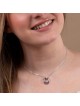 Collier pendentif en argent sterling Shema Yisrael en spirale entrelacée