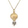 Gold Plated Pomegranate Pendant Necklace with Stone Color Options