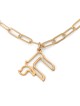 Luxury Thickness Chai Outline Necklace with Paperclip Chain - 925 Ster