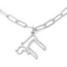 Luxury Thickness Chai Outline Necklace with Paperclip Chain - 925 Ster