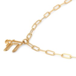 Luxury Thickness Chai Outline Necklace with Paperclip Chain - 925 Ster