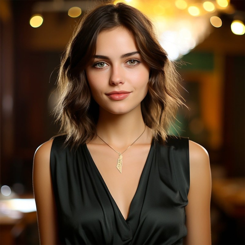 Personalized Map of Israel Name Necklace - Hebrew/English - Silver or