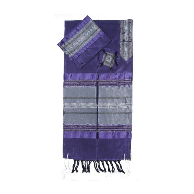 Gabrieli Handwoven Purple Silk Tallit ... | Gabrieli Hand Woven Tallit