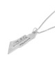 Collier personnalisé de nom de carte d’Israël - Hébreu/Anglais - Argent ou