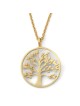 Collier Arbre de Vie Rond Plaqué Or par Yair Emanuel