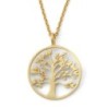 Round Gold-Plated Tree of Life Necklace by Yair Emanuel