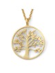Collier Arbre de Vie Rond Plaqué Or par Yair Emanuel