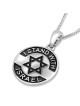 Collier pendentif Je me tiens avec Israël en argent sterling