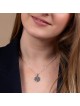 Collier pendentif Je me tiens avec Israël en argent sterling