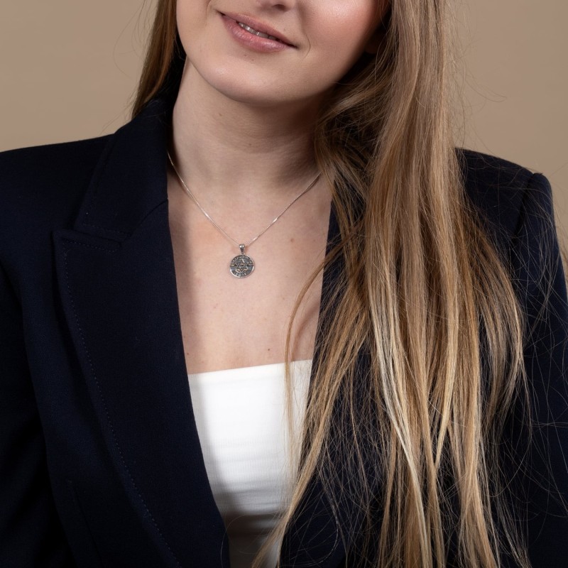 Sterling Silver I Stand With Israel Pendant Necklace