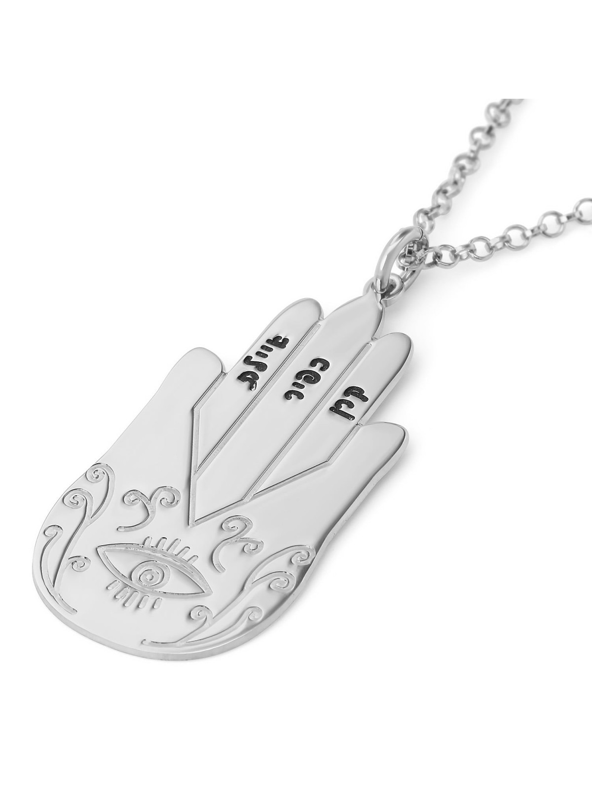 Personalized Hamsa Pendant Name Necklace for Moms - Up To 5 Names