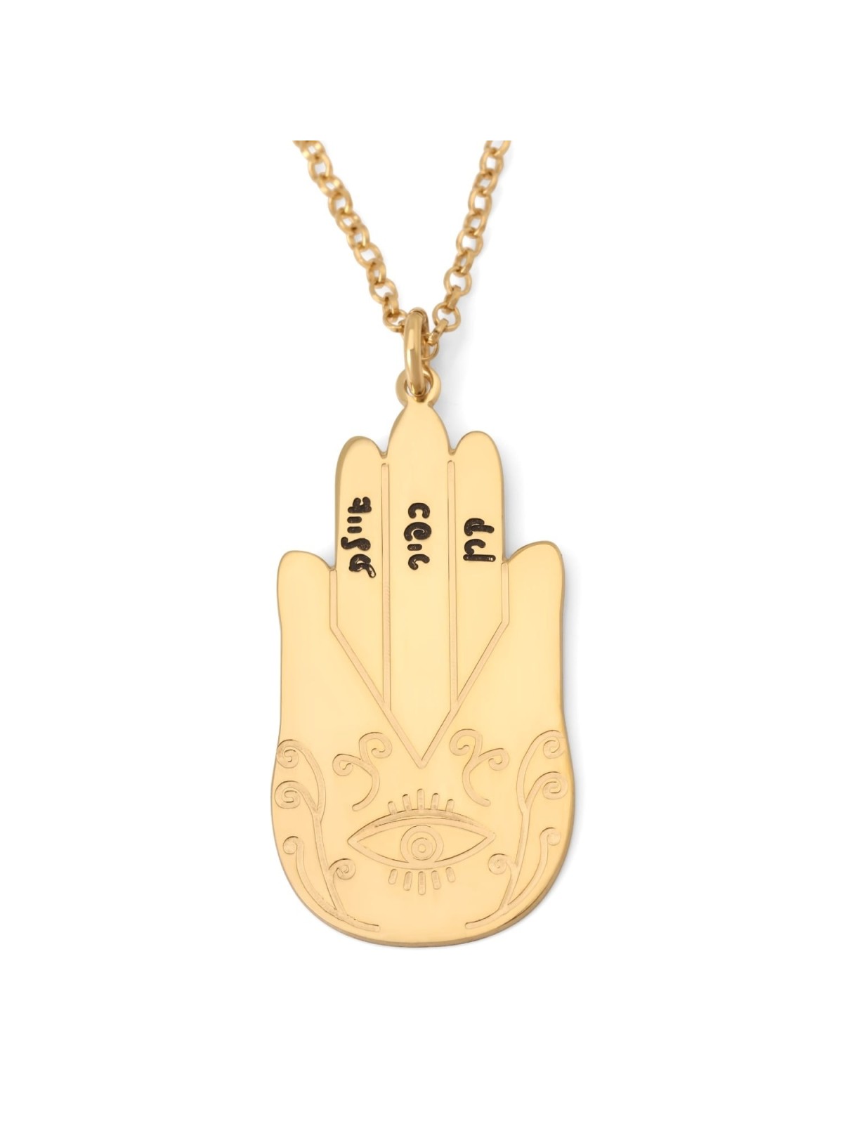 Personalized Hamsa Pendant Name Necklace for Moms - Up To 5 Names