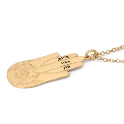 Personalized Hamsa Pendant Name Necklace for Moms - Up To 5 Names