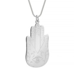 Personalized Hamsa Pendant Name Necklace for Moms - Up To 5 Names