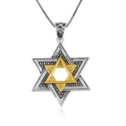 Sterling Silver Modern Star of David Necklace