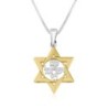 Gold Plated Star of David Am Yisrael Chai Necklace Pendant