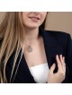 Collier pendentif Shema Yisrael en argent sterling et plaqué or