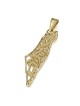 14K Gold Shema Yisrael Land of Israel Pendant - Deuteronomy 6:4 - Yell