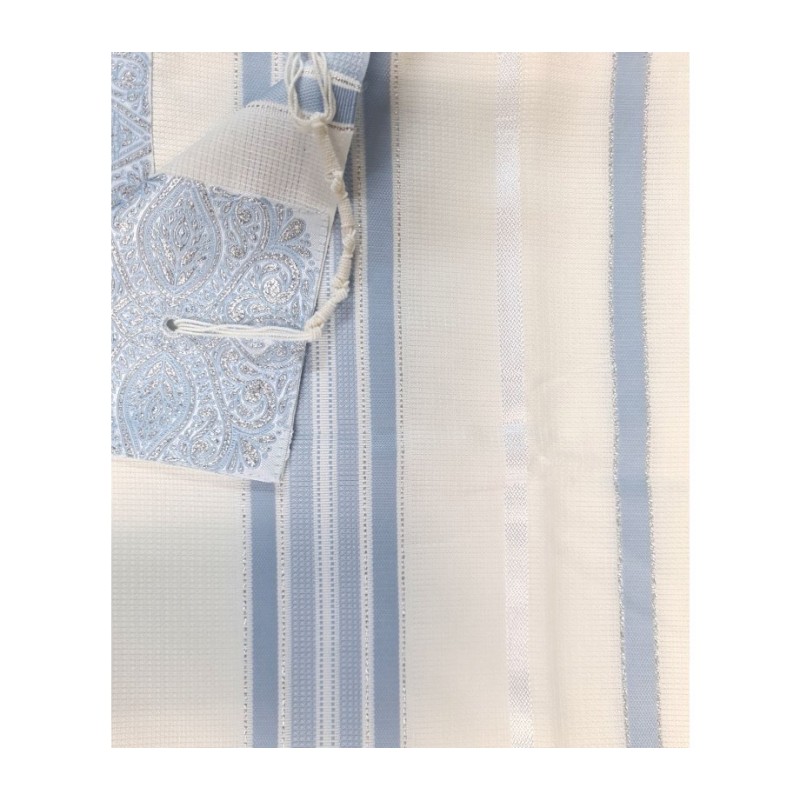 Acrylic Non Slip Tallit Textured Checke... | Traditional Prayer Shawls