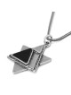 Men's Sterling Silver Layered Star of David with Traveler's Prayer