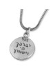Sterling Silver Disk Pendant Necklace with Priestly Blessing