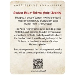 Sterling Silver Personalized Ancient Biblical Hebrew Name Necklace - T