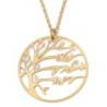 Round Tree of Life Personalized Name Necklace for Moms - Up To 4 Names