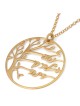 Collier Prénom Personnalisé Arbre de Vie Rond pour Mamans - Jusqu'à 4 Prénoms