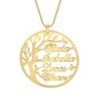 Round Tree of Life Personalized Name Necklace for Moms - Up To 4 Names