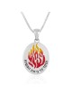 Red and Yellow My Flame Sterling Silver Pendant Necklace