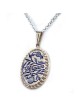 Art en argile fait à la main en argent sterling et céramique grenade personnalisée