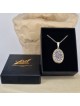 Art en argile fait à la main en argent sterling et céramique grenade personnalisée