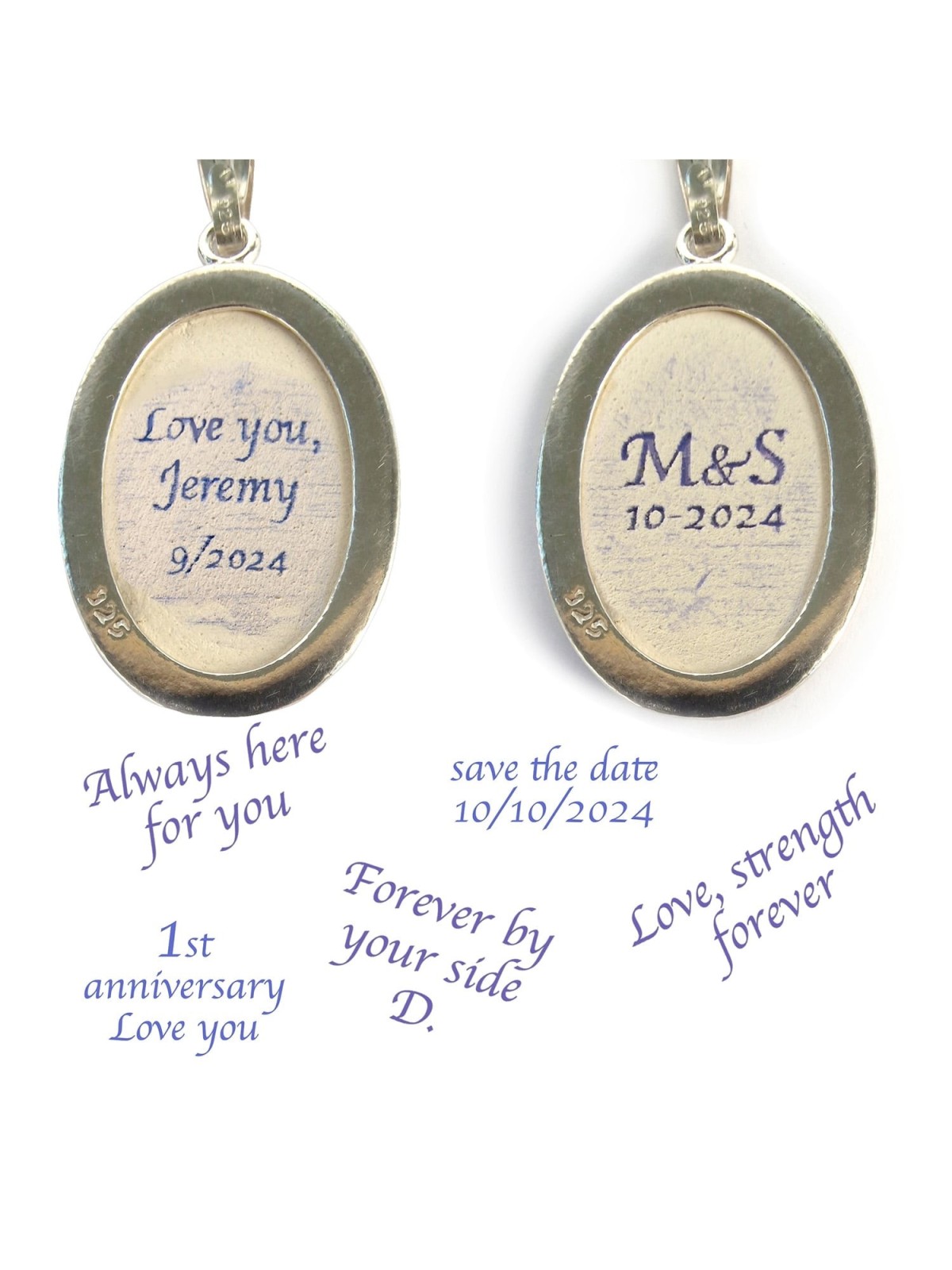 Art in Clay Handmade Sterling Silver and Ceramic Personalized Pomegran