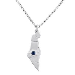 Collier en argent sterling Terre d’Israël