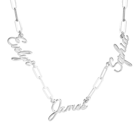 Collier personnalisé avec nom hébreu d'épaisseur de luxe pour mamans avec papier