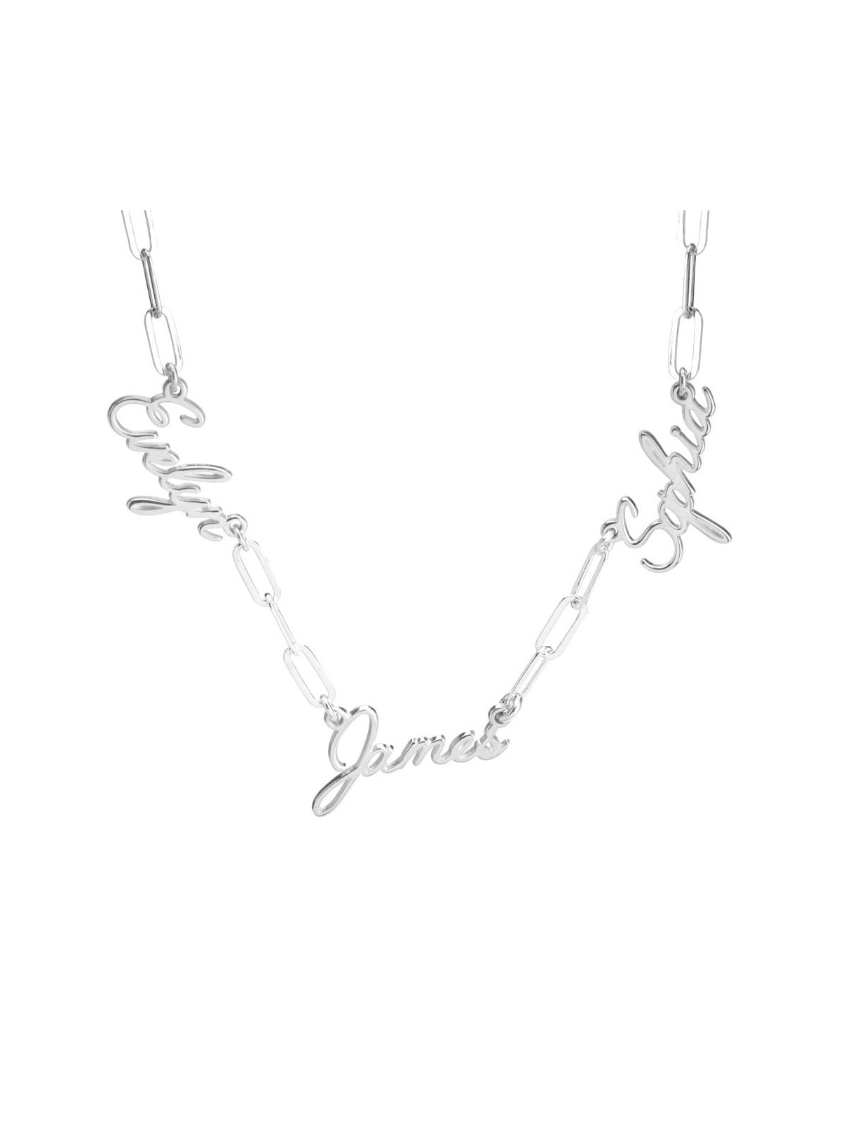 Collier personnalisé avec nom hébreu d'épaisseur de luxe pour mamans avec papier
