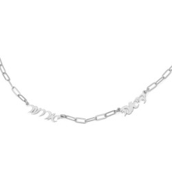 Personalized Luxury Thickness Hebrew Name Necklace for Moms with Paper