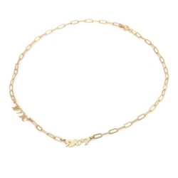 Personalized Luxury Thickness Hebrew Name Necklace for Moms with Paper