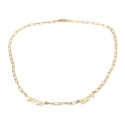 Personalized Luxury Thickness Hebrew Name Necklace for Moms with Paper